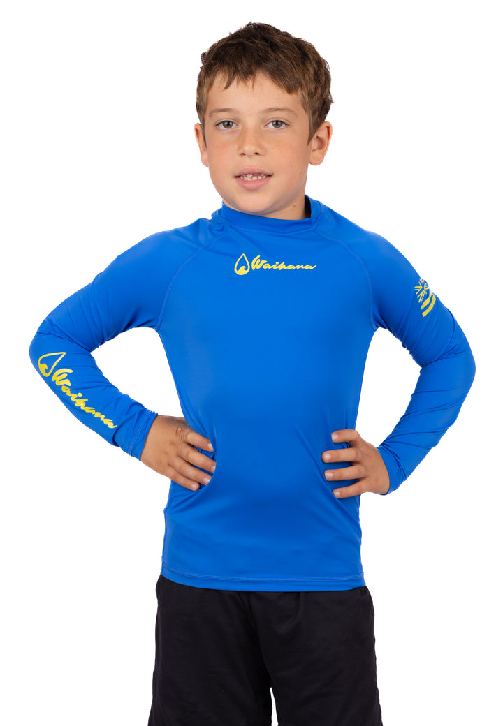 Children's Blue Long Sleeve Rashguard