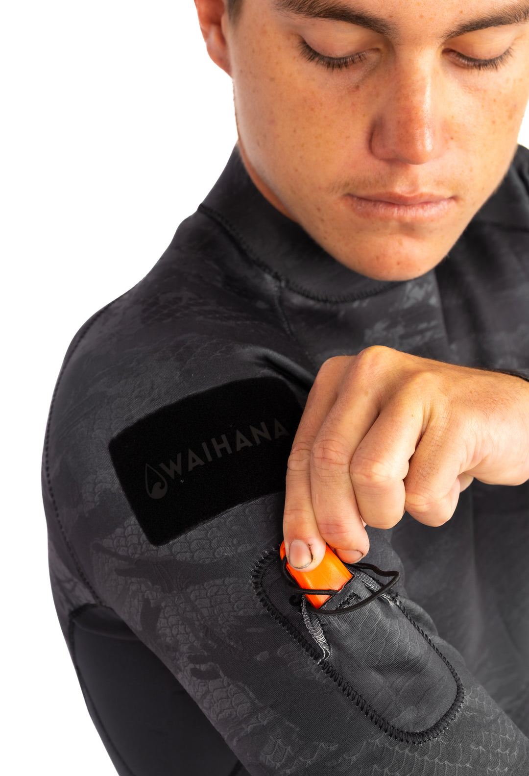 Men's Tropicam Black Rear-zip Surf Top