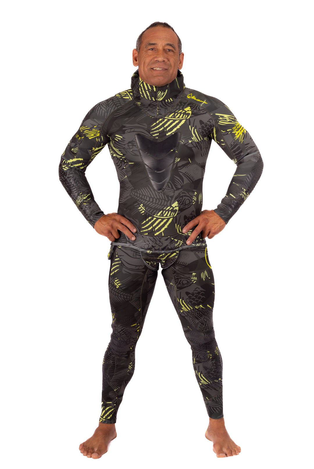 Men’s Lime Fishbone Spearfishing 1.5mm Wetsuit