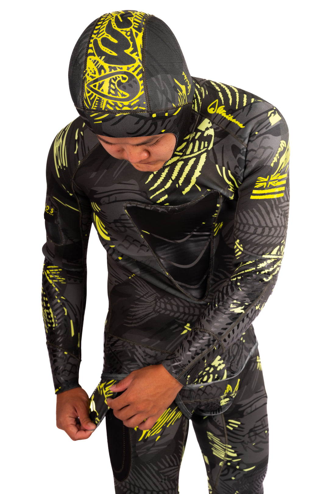 Men’s Lime Fishbone Spearfishing 1.5mm Wetsuit