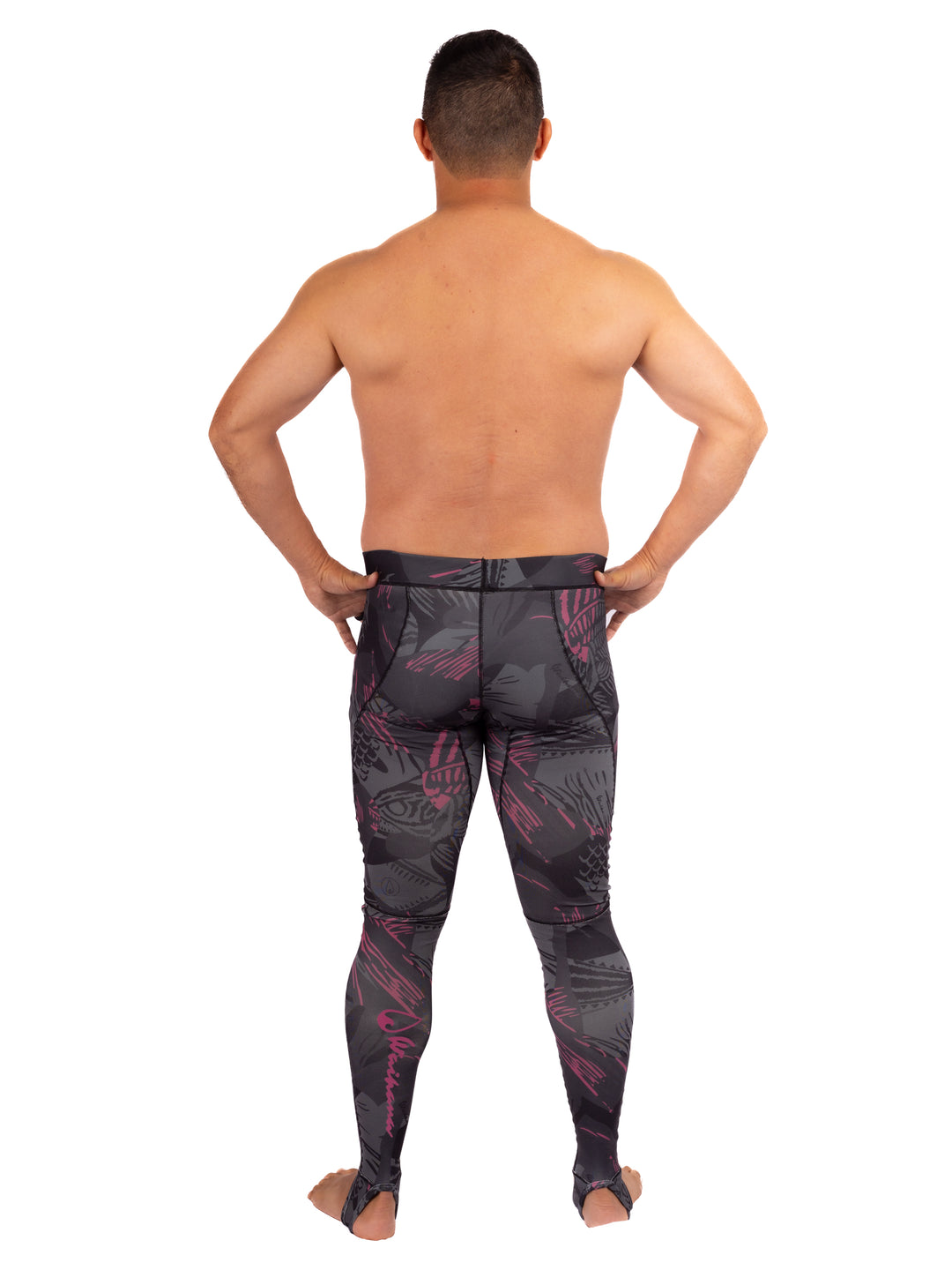 Pink Fishbone Lycra Leggings